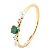 Emerald Water Pearl Ring V2 - Prime Adore