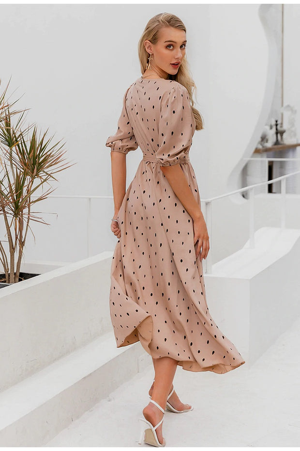 Polka Polka Wrap Dress - Prime Adore