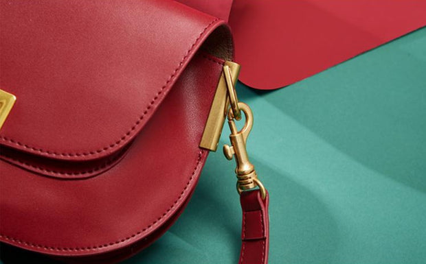 Leather Crossbody Saddle Bag - Prime Adore