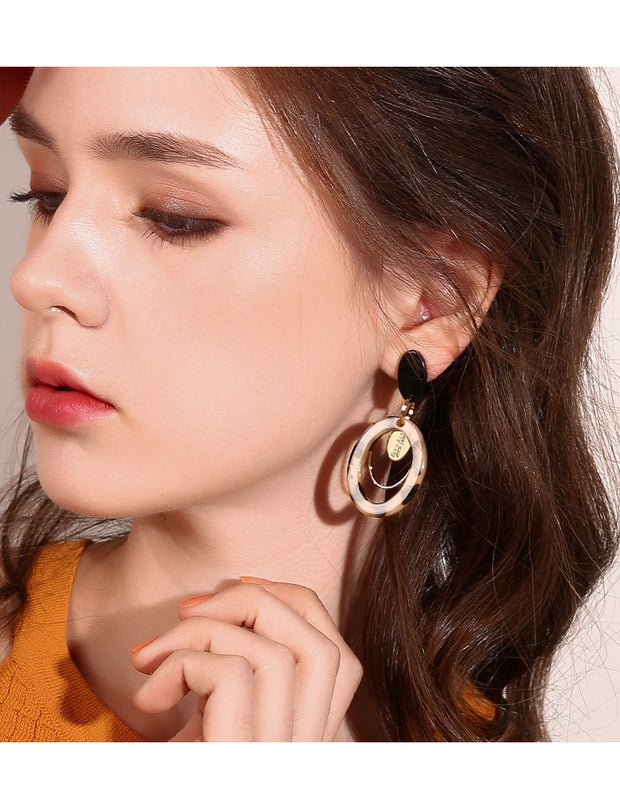 Leopard Print Retro Earrings - Prime Adore