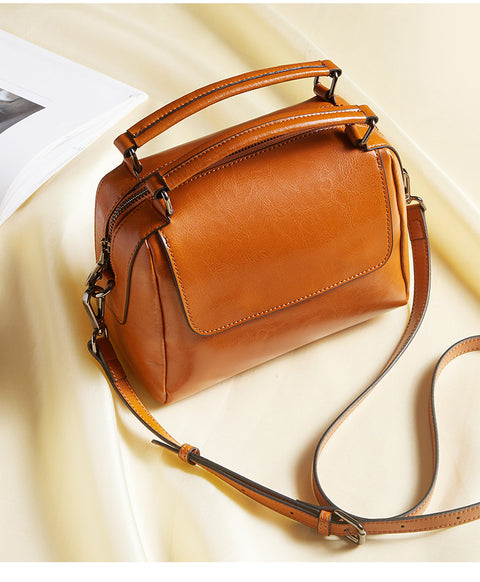 Leather One-Shoulder Handbag - Prime Adore