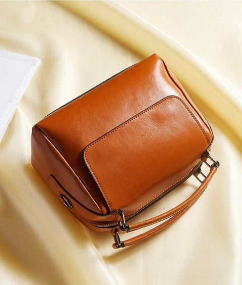 Leather One-Shoulder Handbag - Prime Adore