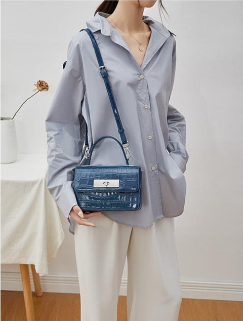 Female Diagonal Leather Bag - Prime Adore