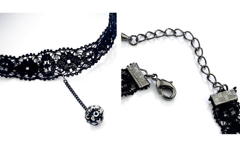 Dark Lace Choker - Prime Adore
