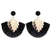 Fan-shaped Tassel Earrings - Prime Adore