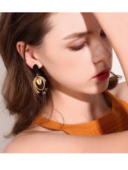 Leopard Print Retro Earrings - Prime Adore