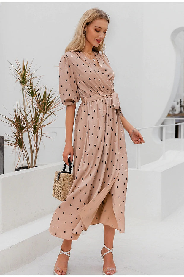 Polka Polka Wrap Dress - Prime Adore