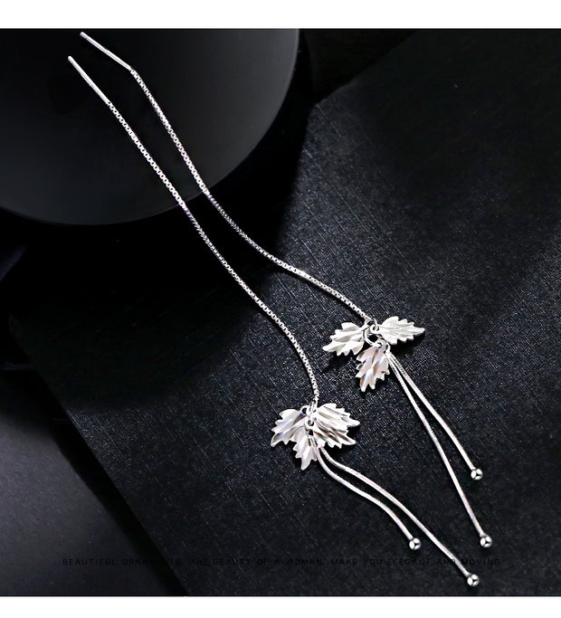 Silver Leaf Earrings - Prime Adore