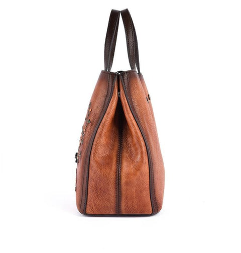 Gratia Large Leather Handbag - Prime Adore