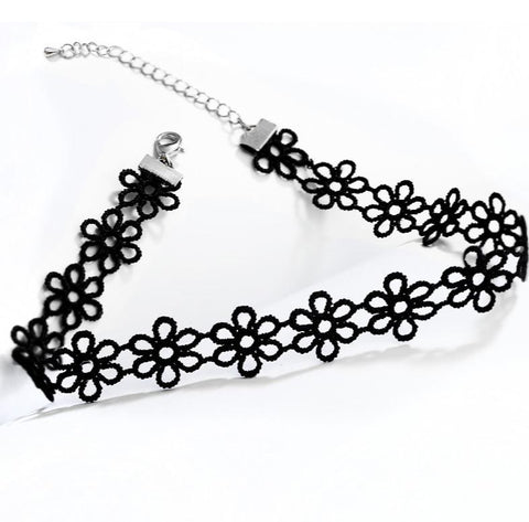 Diamond Flower Choker - Prime Adore