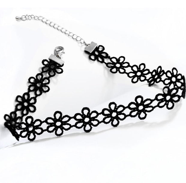 Diamond Flower Choker - Prime Adore