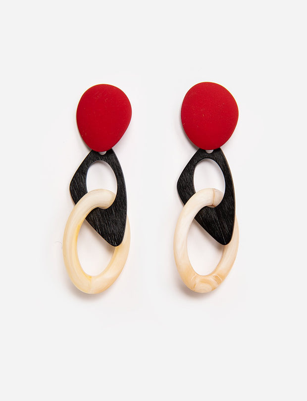 Geo Resin Abstract Earrings - Prime Adore