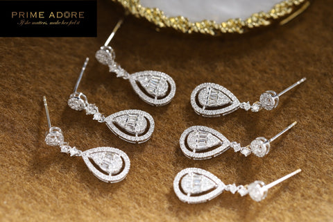 Prime Adore Teardrop Diamond Earrings - Prime Adore
