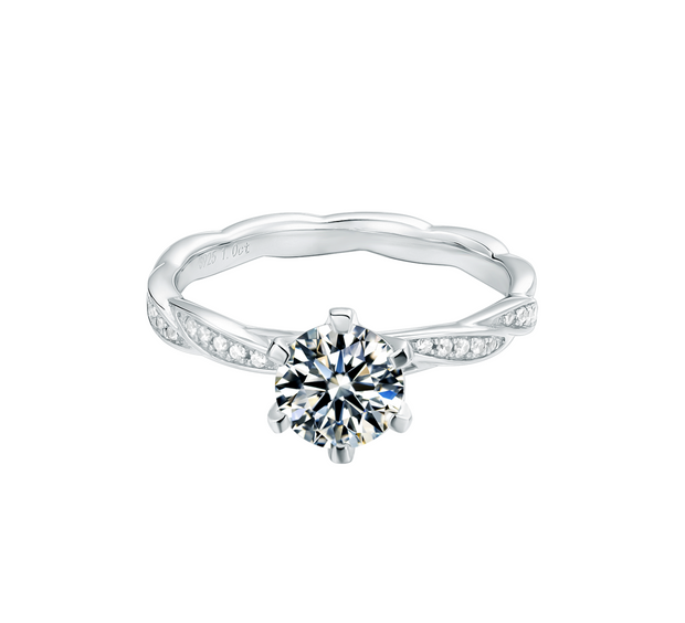 Sparkling Wave Moissanite Ring - Prime Adore