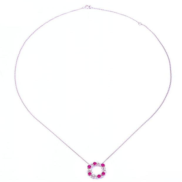 Ruby Christmas Wreath Necklace - Prime Adore