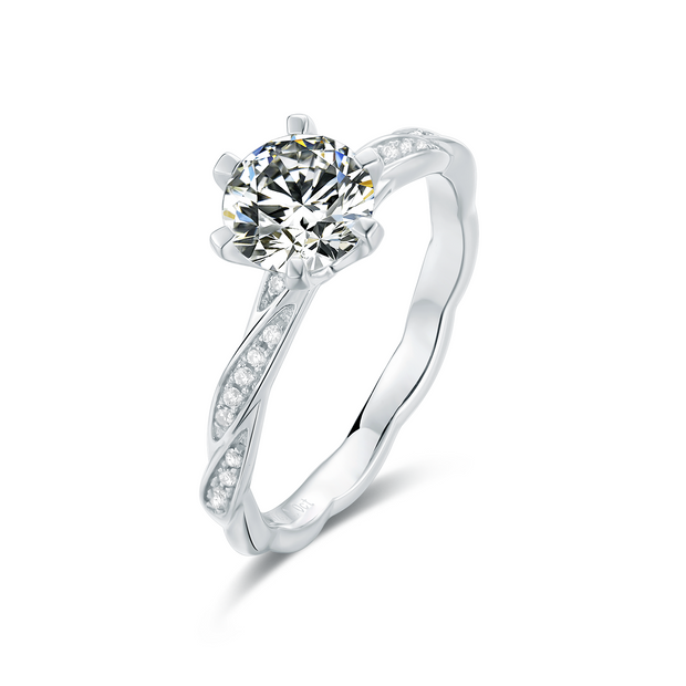 Sparkling Wave Moissanite Ring - Prime Adore