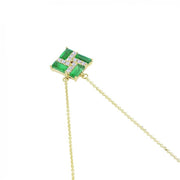 Square Emerald Pendant Necklace - Prime Adore