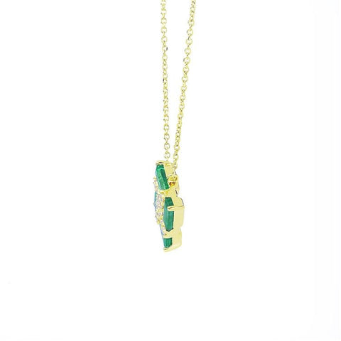 Square Emerald Pendant Necklace - Prime Adore
