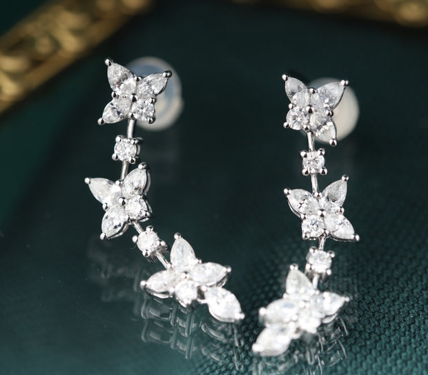 Flower Chandelier Earrings - Prime Adore