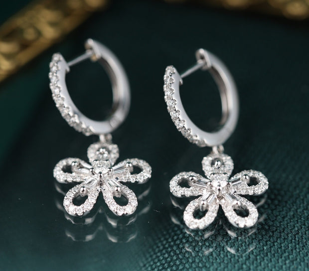 Prime Adore Diamond Flower Earrings - Prime Adore