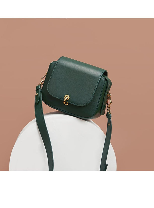 Leather Diagonal Square Bag - Prime Adore