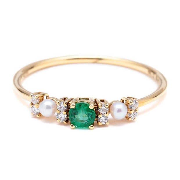Emerald Water Pearl Ring - Prime Adore