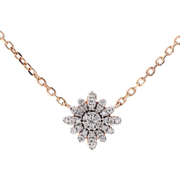 Sunflower Diamond Necklace - Prime Adore