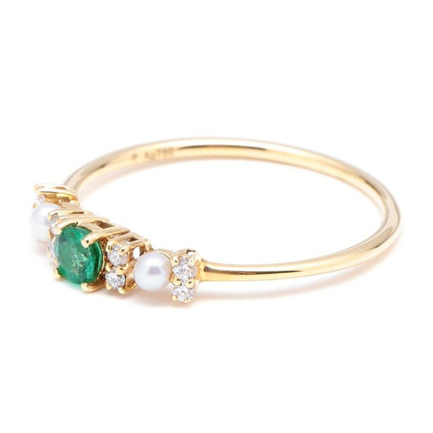 Emerald Water Pearl Ring - Prime Adore