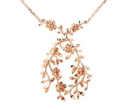 Diamond Leaf Branch Flower Necklace - Prime Adore