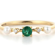 Emerald Water Pearl Ring V2 - Prime Adore