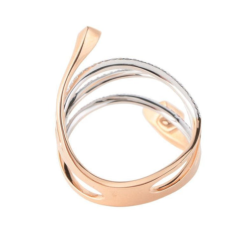 Pink Sapphire X-Curls Ring - Prime Adore