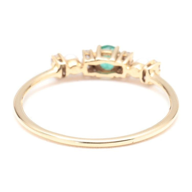 Emerald Water Pearl Ring - Prime Adore
