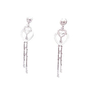 Double Heart Infinity Key Earrings - Prime Adore