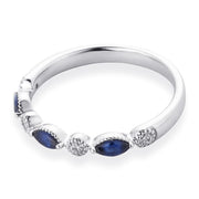 Sapphire Marquise Diamond Ring - Prime Adore