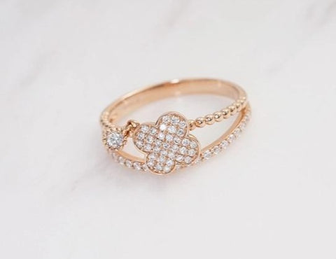 Four Leaf Clover Eternity Ring - Prime Adore