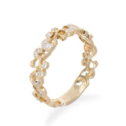 Sparkling Gold Waves Ring - Prime Adore