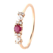 Ruby Water Pearl Ring - Prime Adore