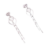 Double Heart Infinity Key Earrings - Prime Adore