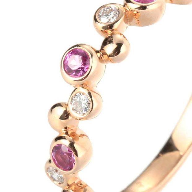 Pink Sapphire and Diamond Candy Ring - Prime Adore
