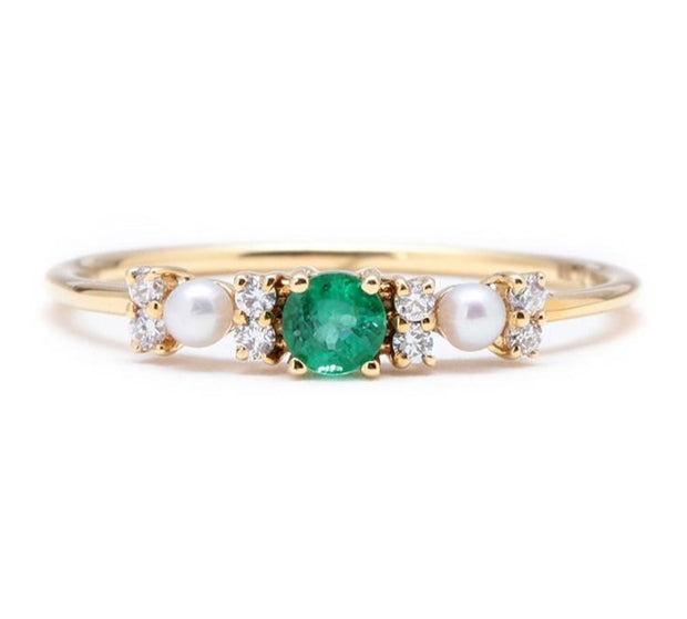 Emerald Water Pearl Ring - Prime Adore