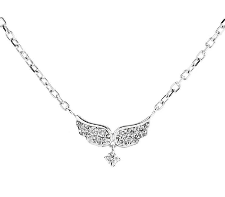0.13 CT. T.W. Diamond Wings Necklace in 10K Rose Gold | Peoples Jewellers
