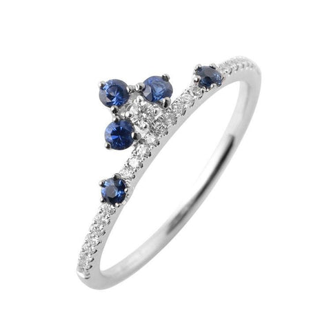 Prime Adore Sapphire White Gold Bague - Prime Adore
