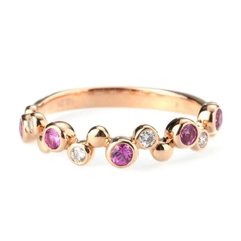 Pink Sapphire and Diamond Candy Ring - Prime Adore