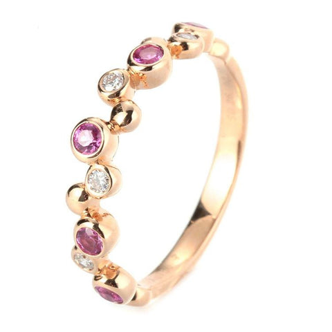 Pink Sapphire and Diamond Candy Ring - Prime Adore