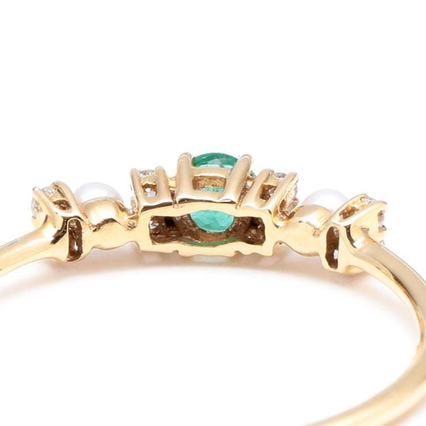 Emerald Water Pearl Ring - Prime Adore