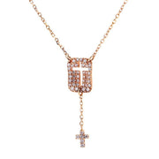 Double Cross Pendant Necklace - Prime Adore