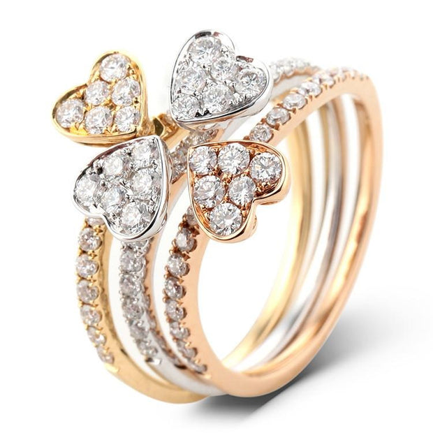 Four Leaf Clover Trinity Ring - Prime Adore