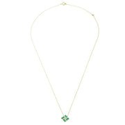 Square Emerald Pendant Necklace - Prime Adore