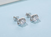 Double Heart Moissanite Earrings - Prime Adore