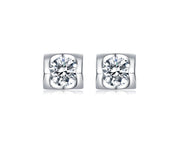 Double Heart Moissanite Earrings - Prime Adore